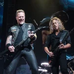 James Hetfield i Kirk Hammett z zespołu Metallica podczas koncertu w Hongkongu, 20 stycznia 2017, fot. Maj.l / Shutterstock.com